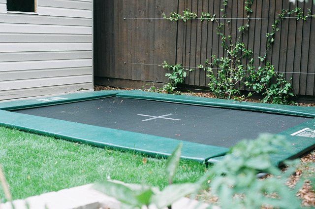 Sunken trampoline