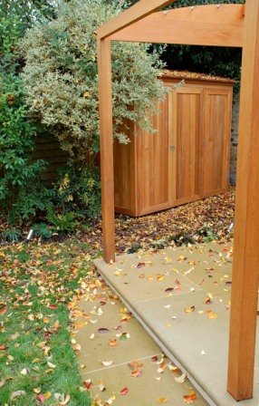 Western red cedar cupboard and pergola